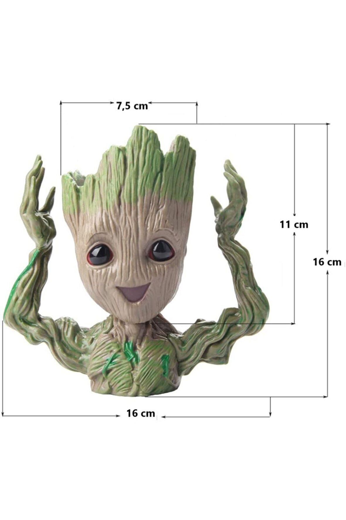 Galaksinin Koruyucuları Baby Groot Figür Eller Havada Saksı Kalemlik Orijinal Ürün Kırılmaz