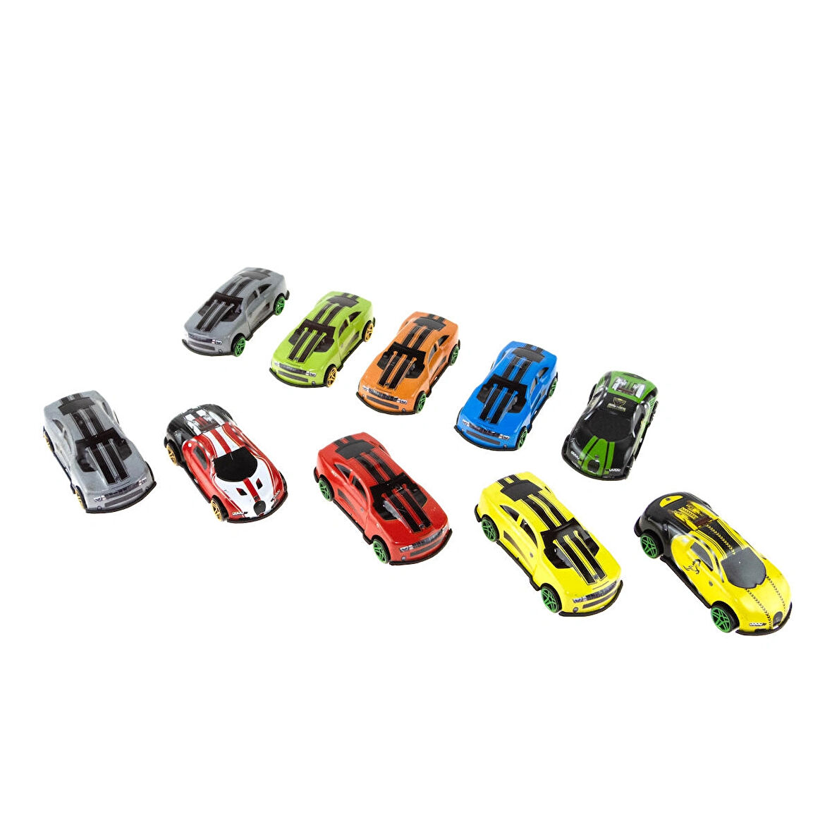 1:70 Ölçek Metal Arabalar Model 10'lu Set 7 Cm