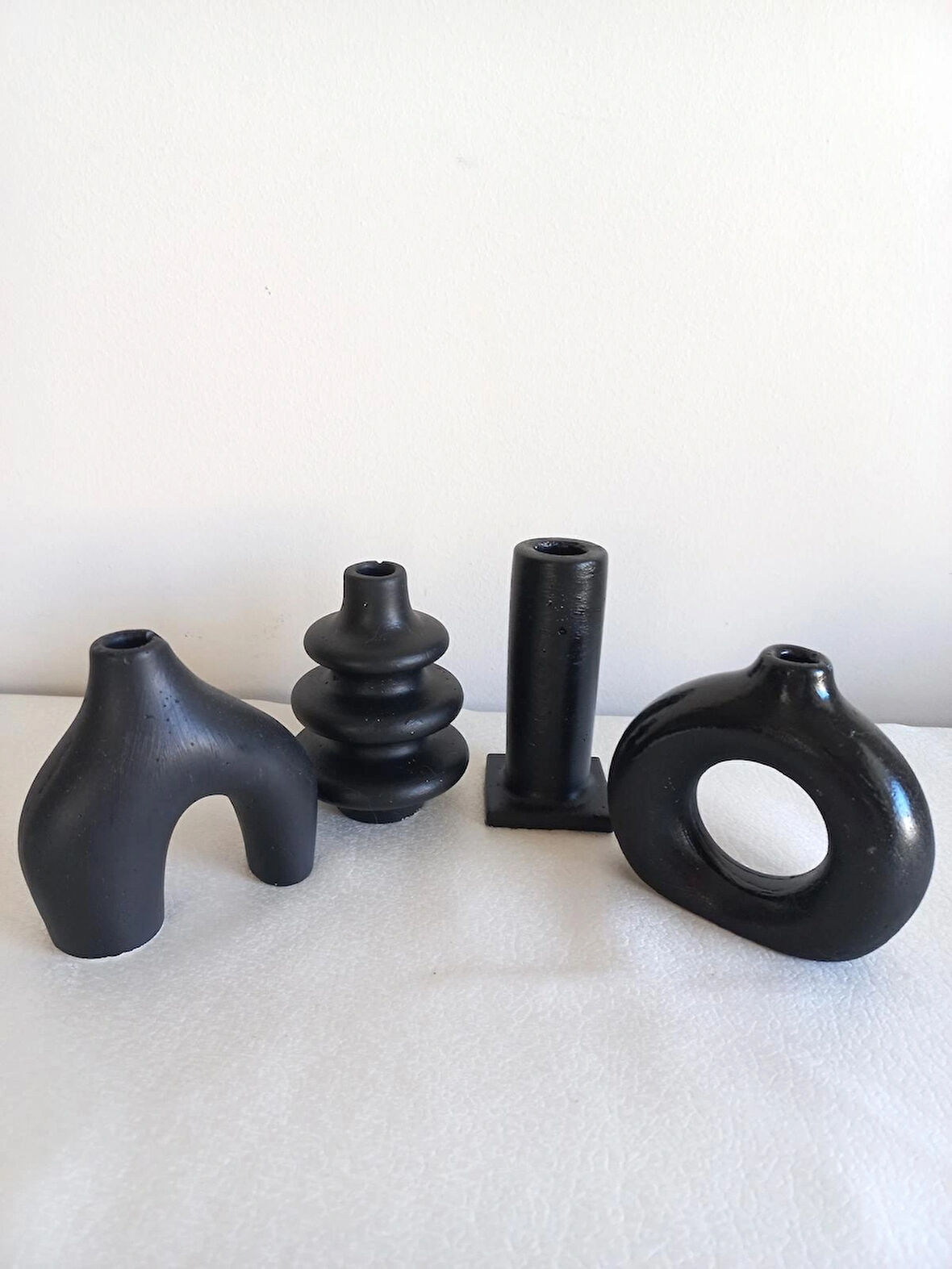 4 LÜ BOHEM GRUP VAZO SETİ SİYAH