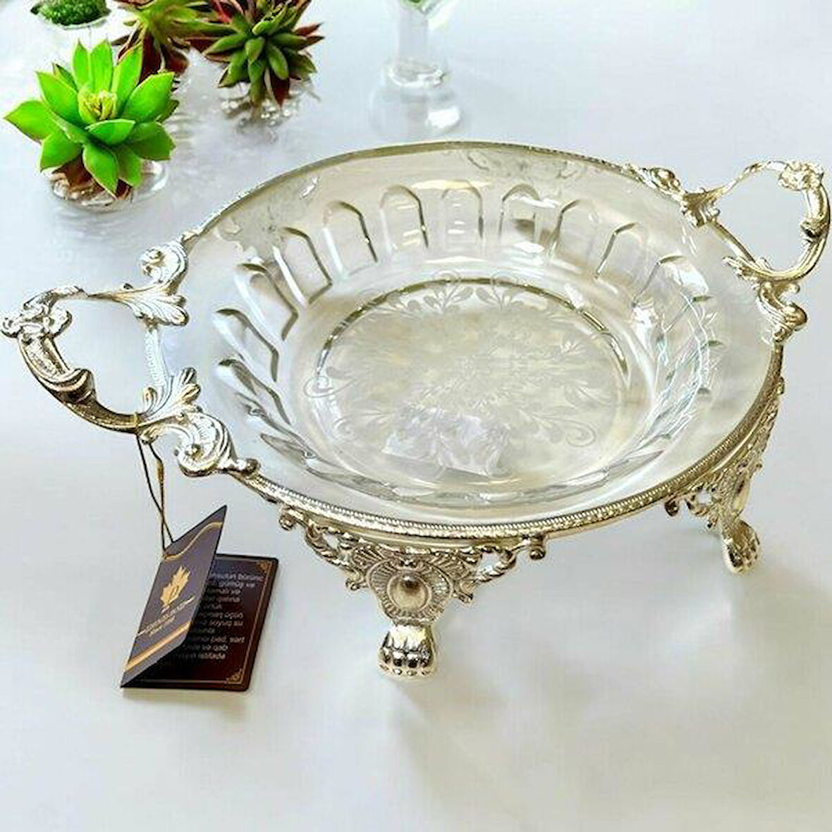Royking Ayaklı Yuvarlak Salata Kasesi 36x28x7cm CRS164