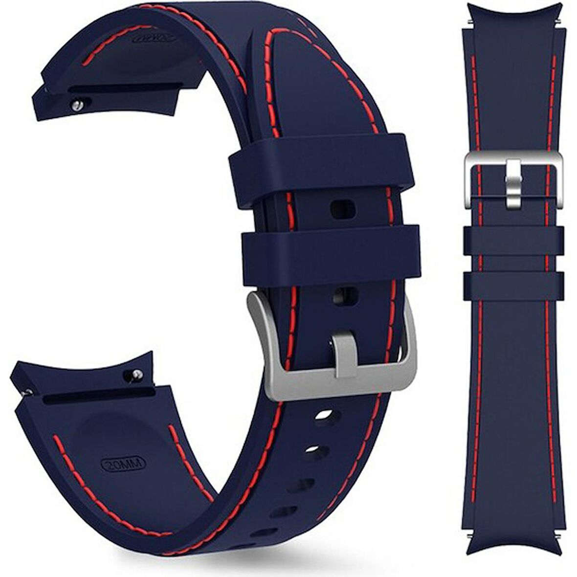 Gpack Samsung Galaxy Watch 6 uyumlu Classic 47mm Kordon Silikon Dikiş Görünüm HS23