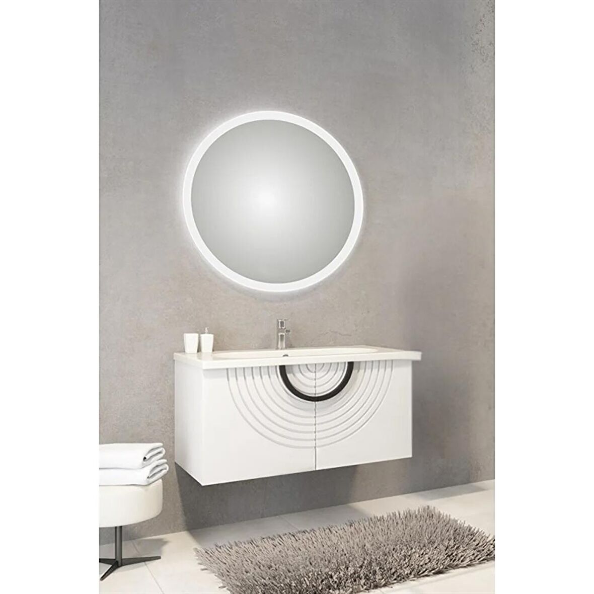 ORİZ 80 CM BANYO DOLABI BEYAZ  BOY DOLAP HARİÇ 