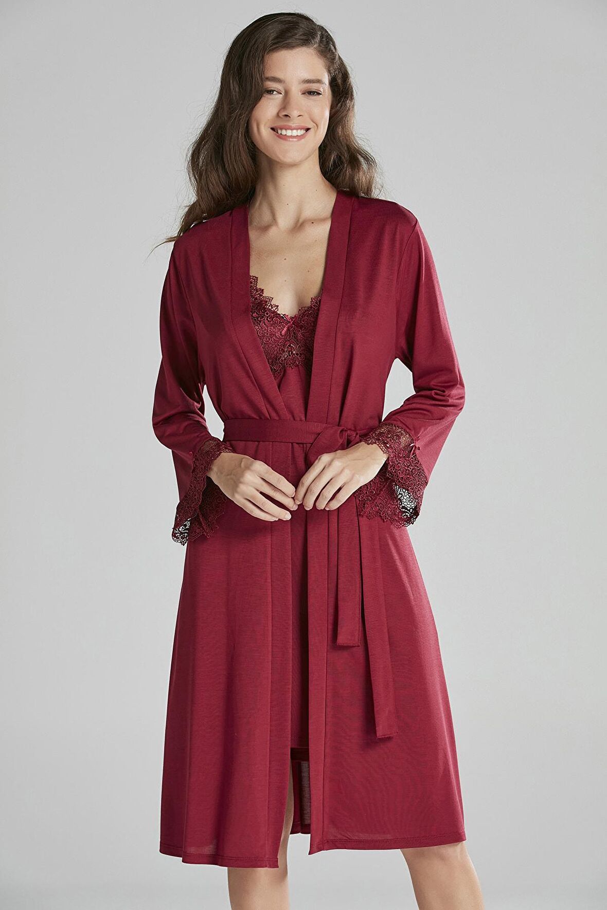 Kadın Penye Altılı Çeyiz Seti -  5040 Bordo