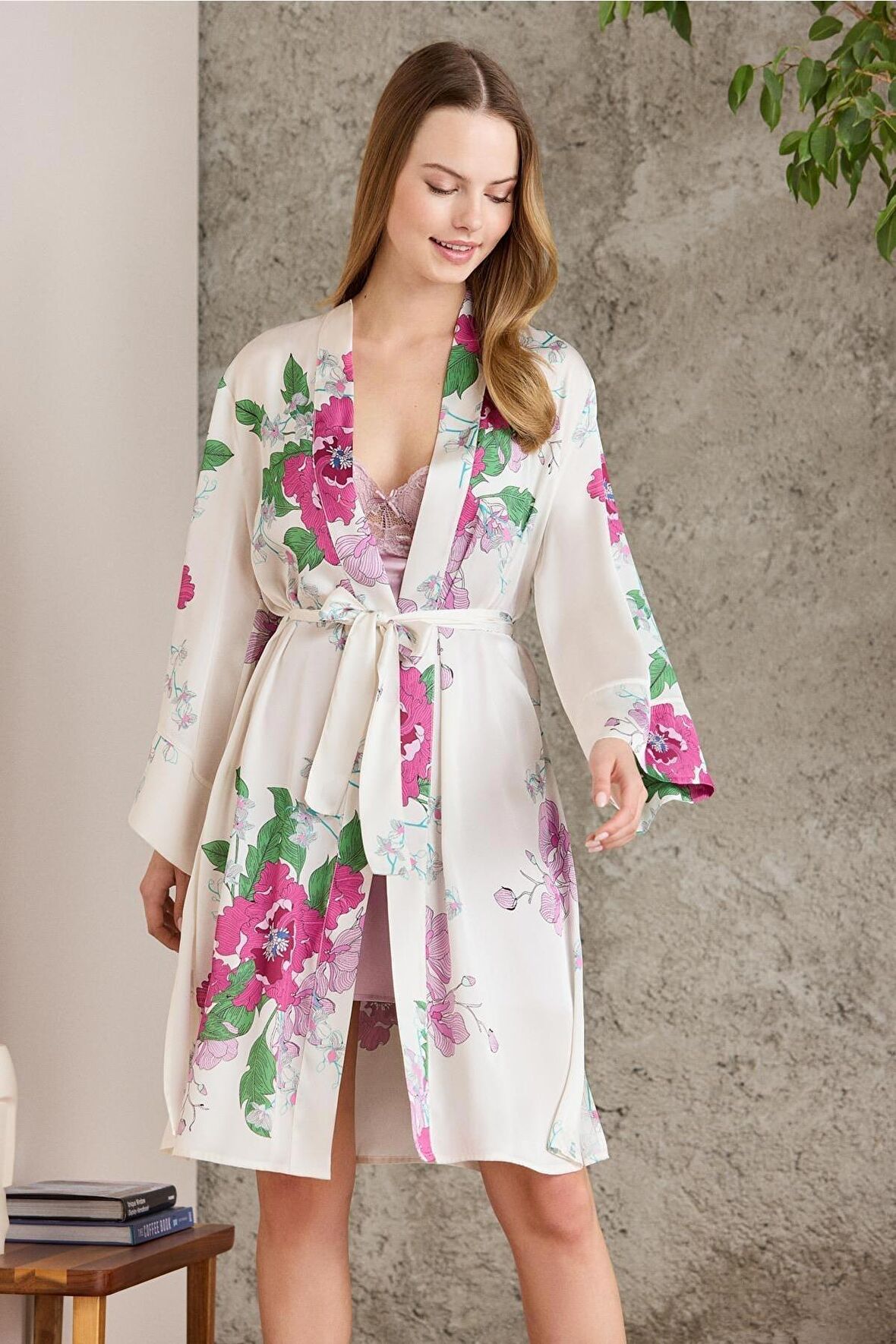 Saten Emprime Gecelik & Sabahlık Takım - 2415