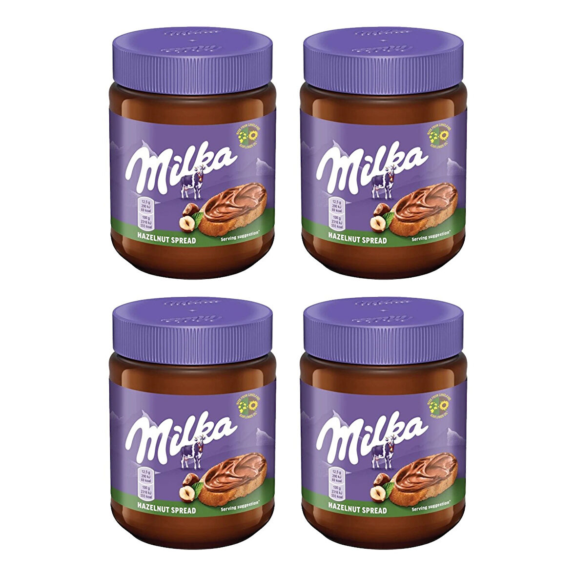 Milka Kakaolu Fındık Ezmesi 350 gr x 4 Adet