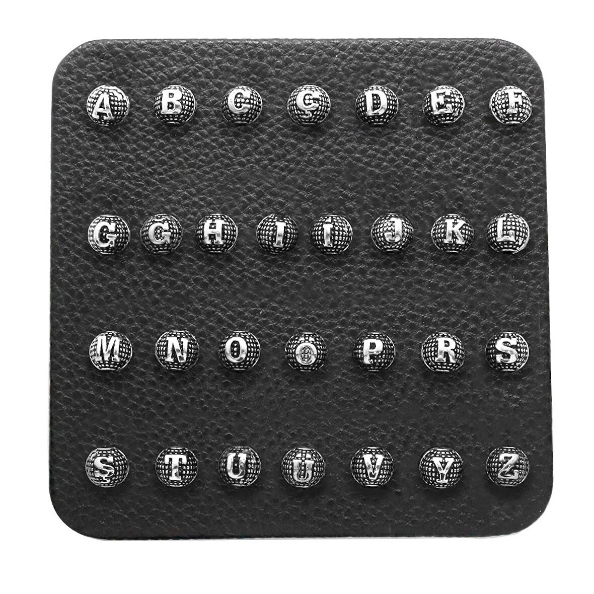 Kişiye Özel Küre Kesim Kararmaz Metal Harf Tanesi