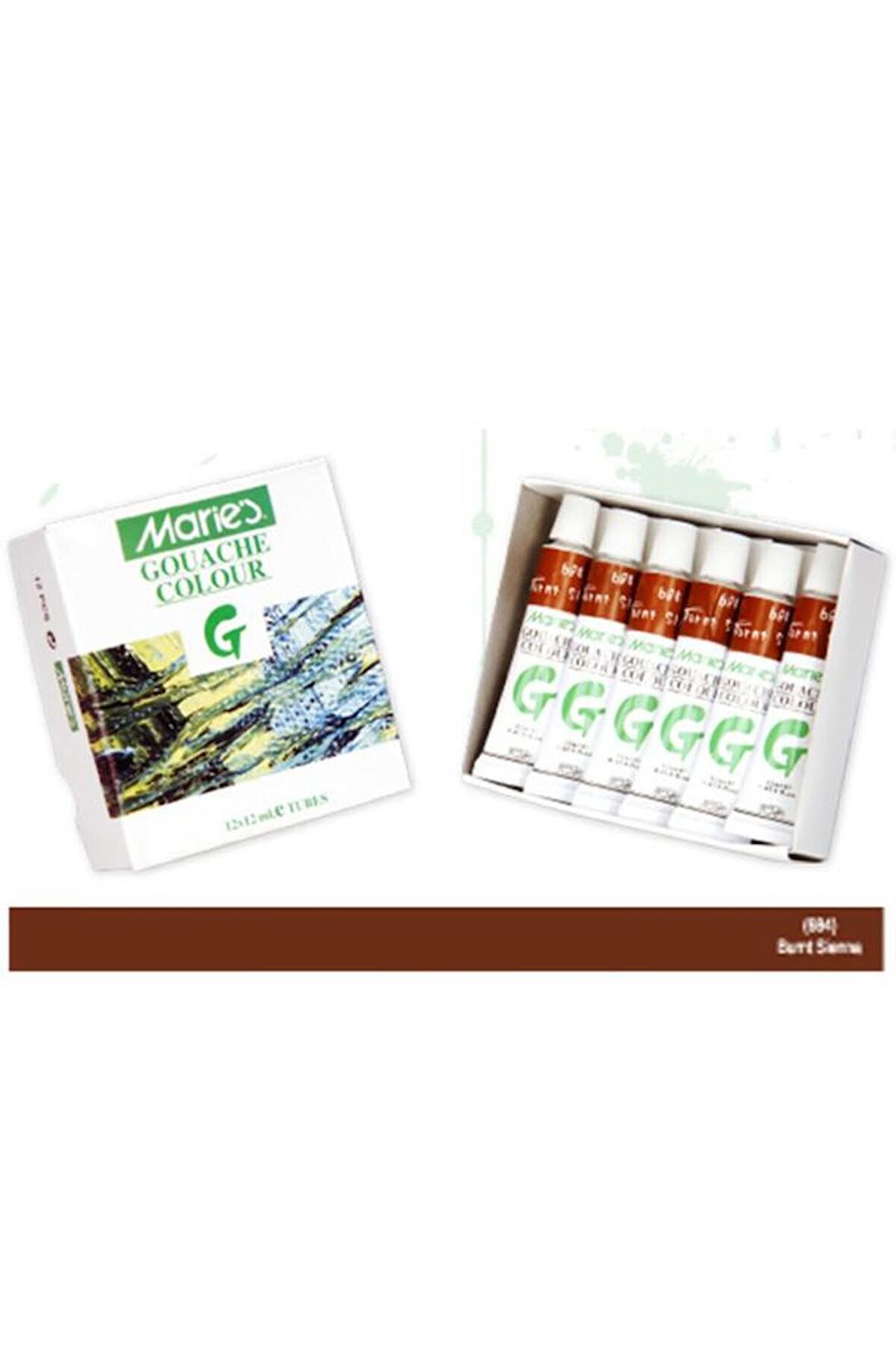 Maries Guaj Boya 12 ML Burnt Sienna (12 li) (Yanık Sienna) 684