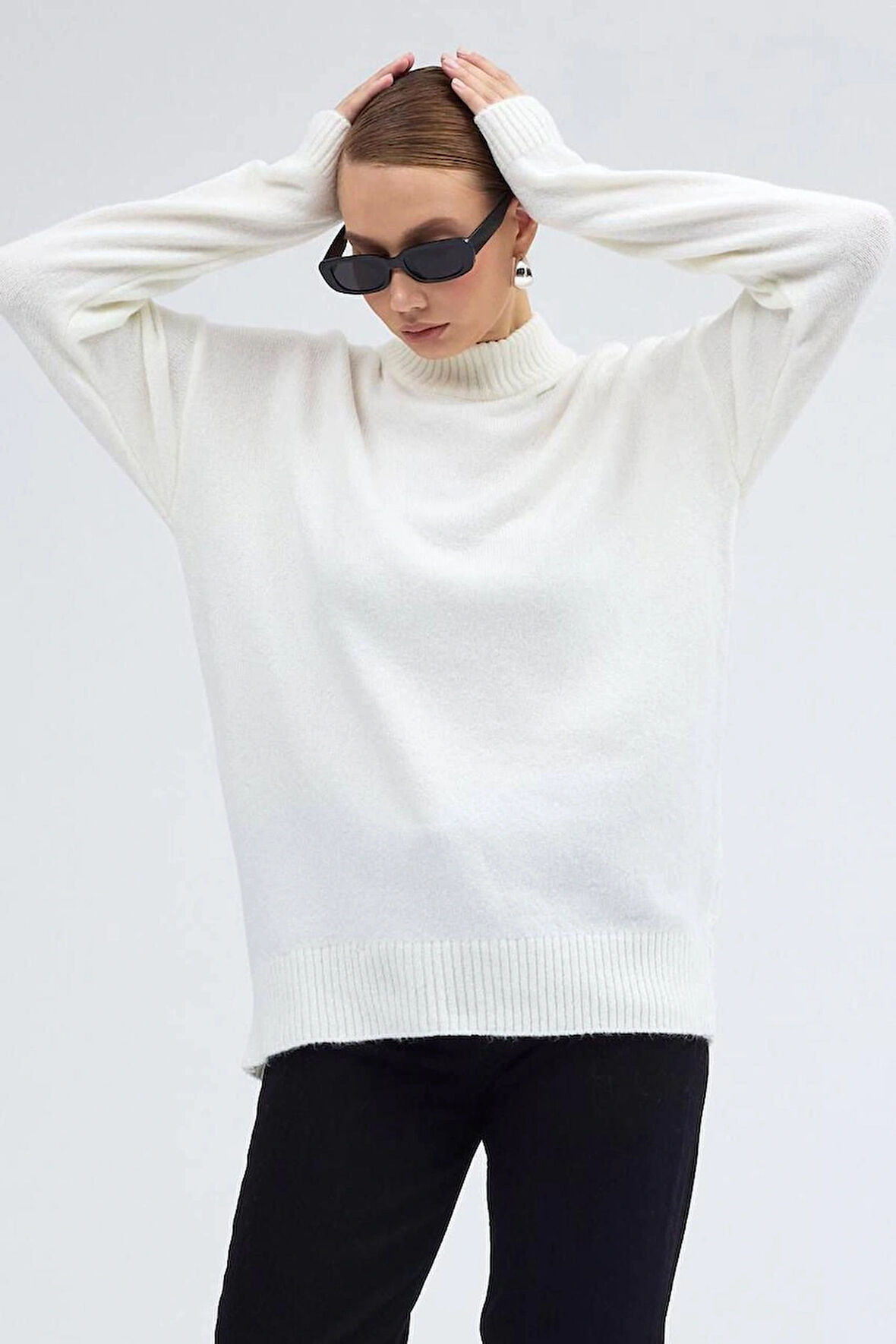 TRİKO KAZAK GRİ&PEMBE&KAHVE&EKRU