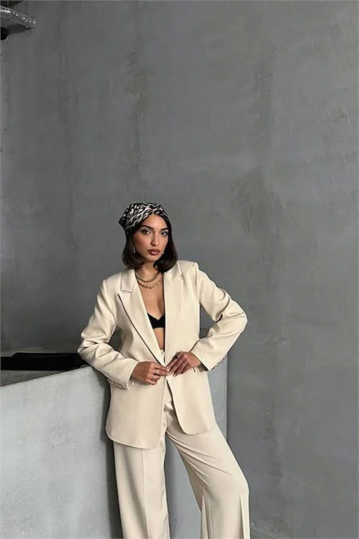 Dipmoda kadın gold düğme detaylı blazer ceket DPG077
