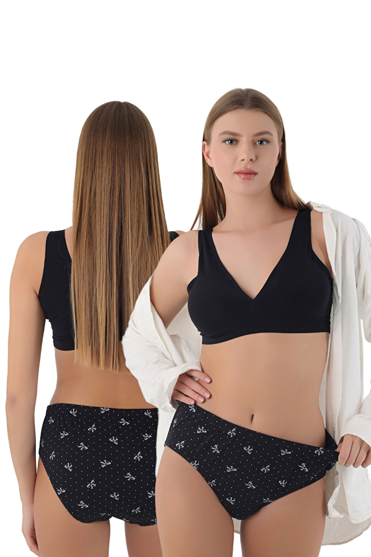 Fiyonk Desenli %100 Pamuk Yüksek Bel Külot – Şıklık ve Doğallık!