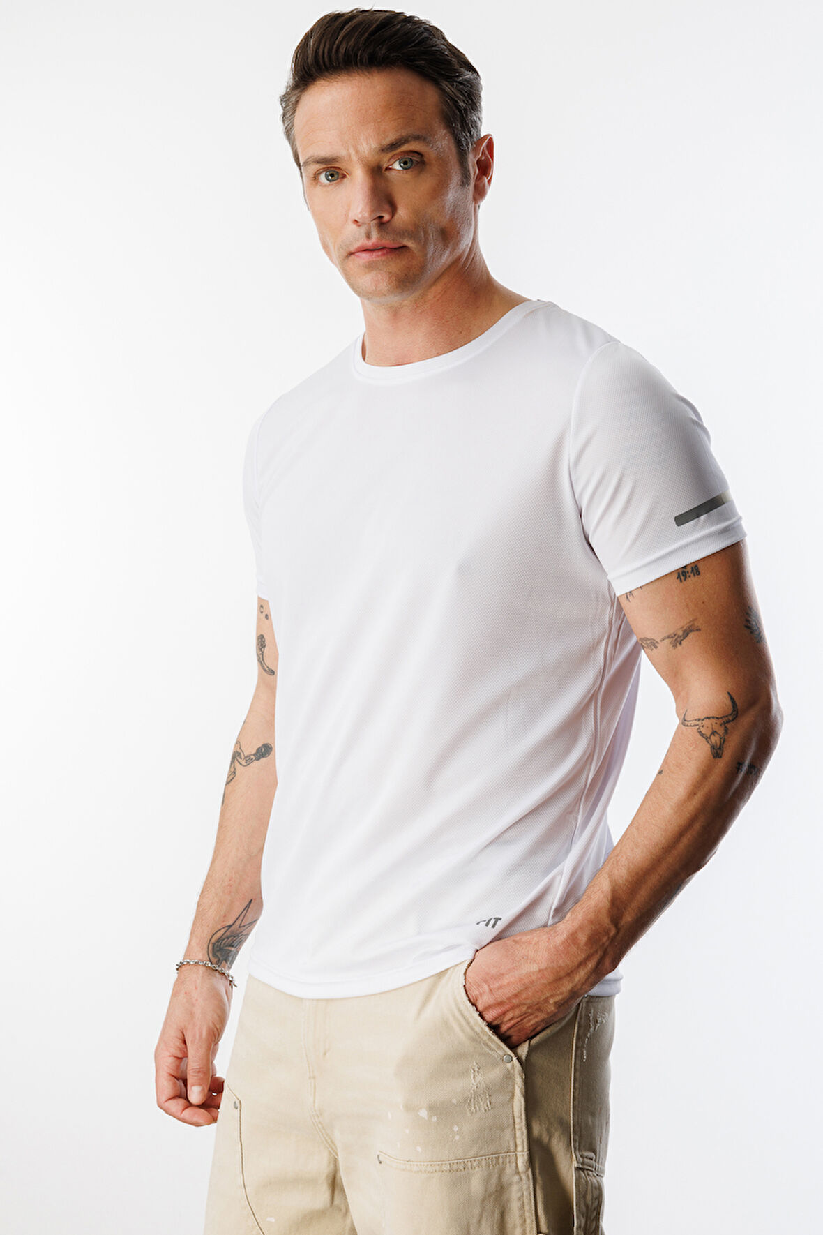 Erkek Nem Emici Hızlı Kuruma Atletik Teknik Performans Spor T-shirt DRIFIT-KISAKOLNEW