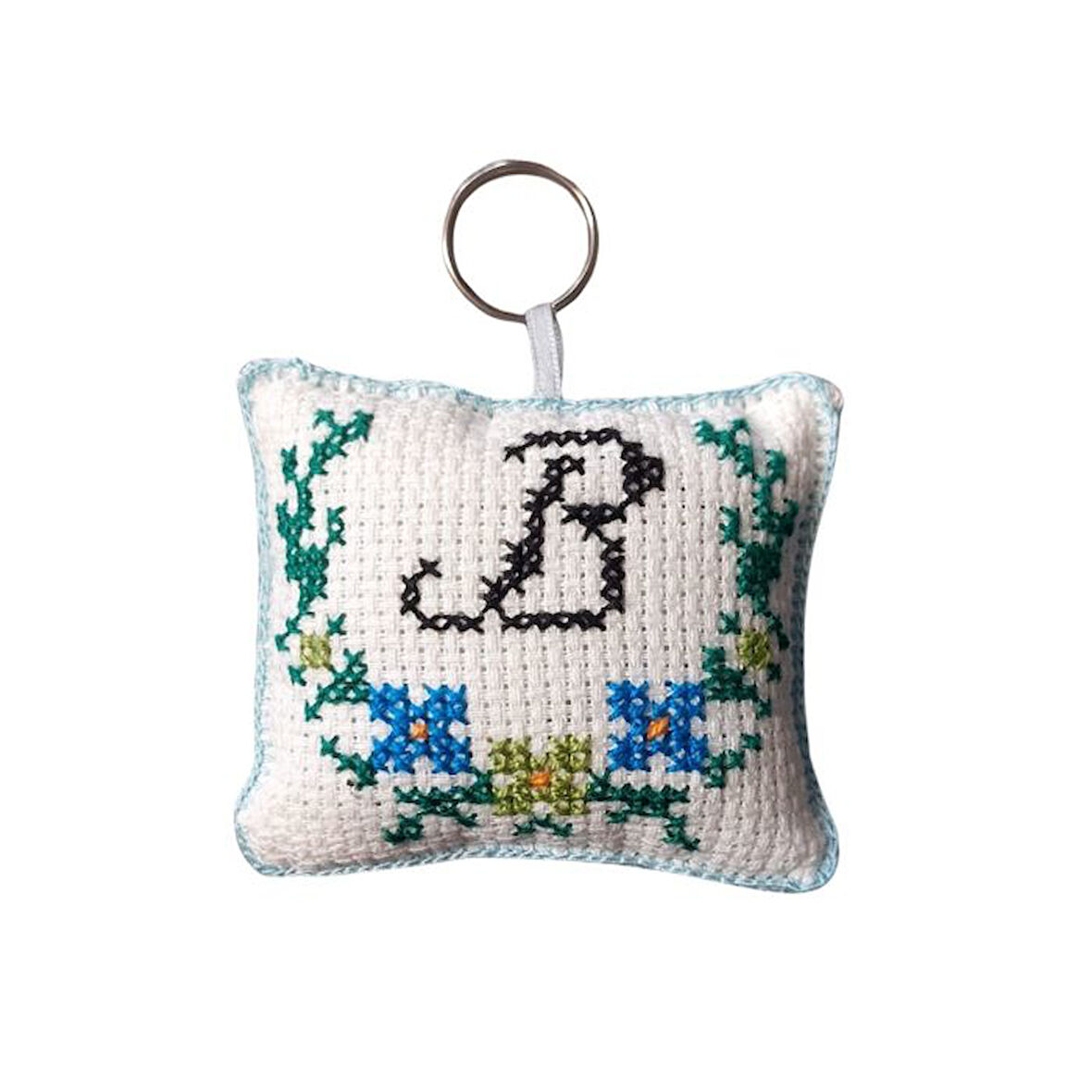 Uretti - Sibel 2453 2182 El Yapımı B Harfi Kanaviçe Anahtarlık