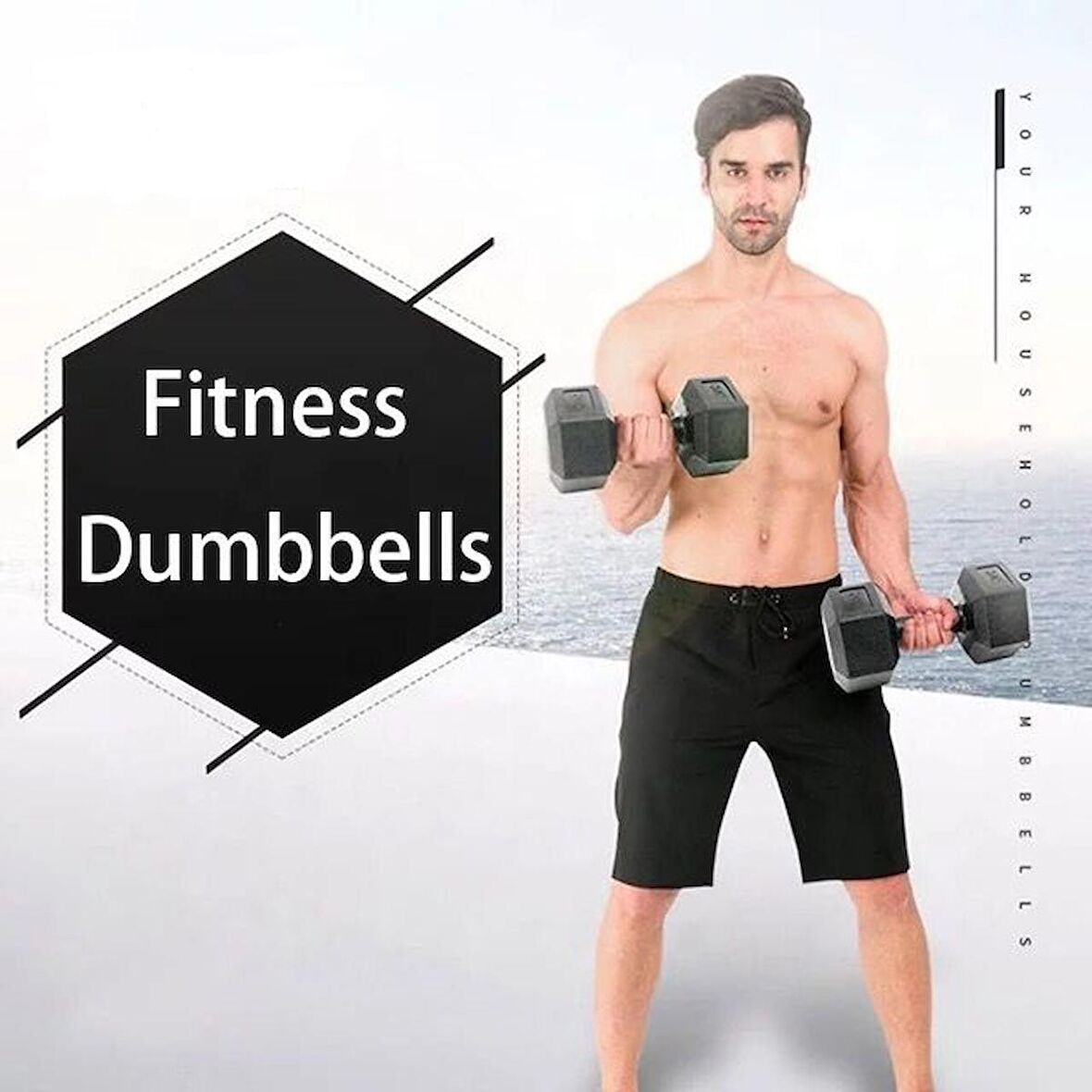 Plastik Köşeli Dambıl Set - Dumbbell Set 2x1 Kg