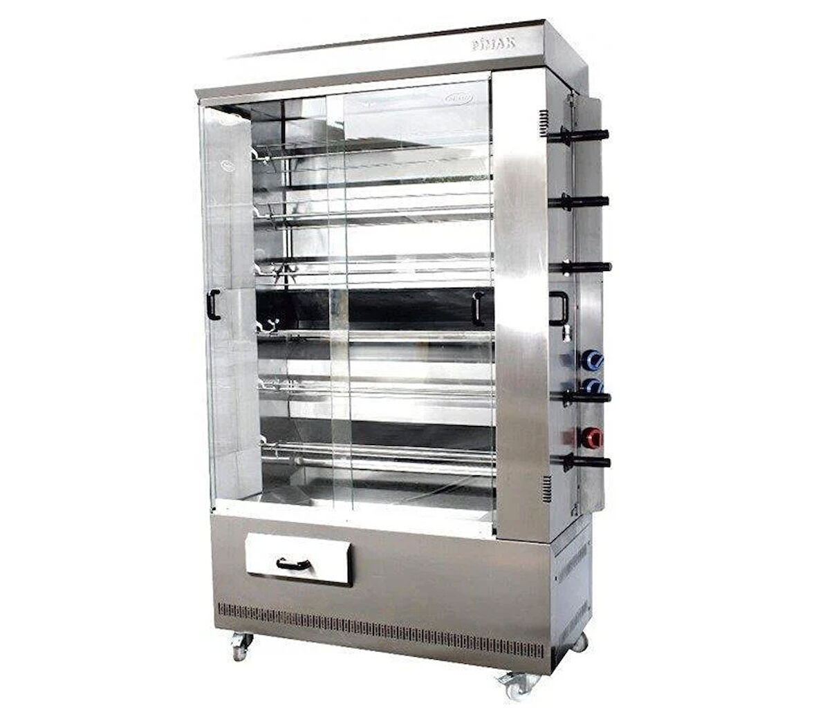 Pimak Kollu Piliç Makinesi 6 şiş 30 Piliç Doğalgazlı