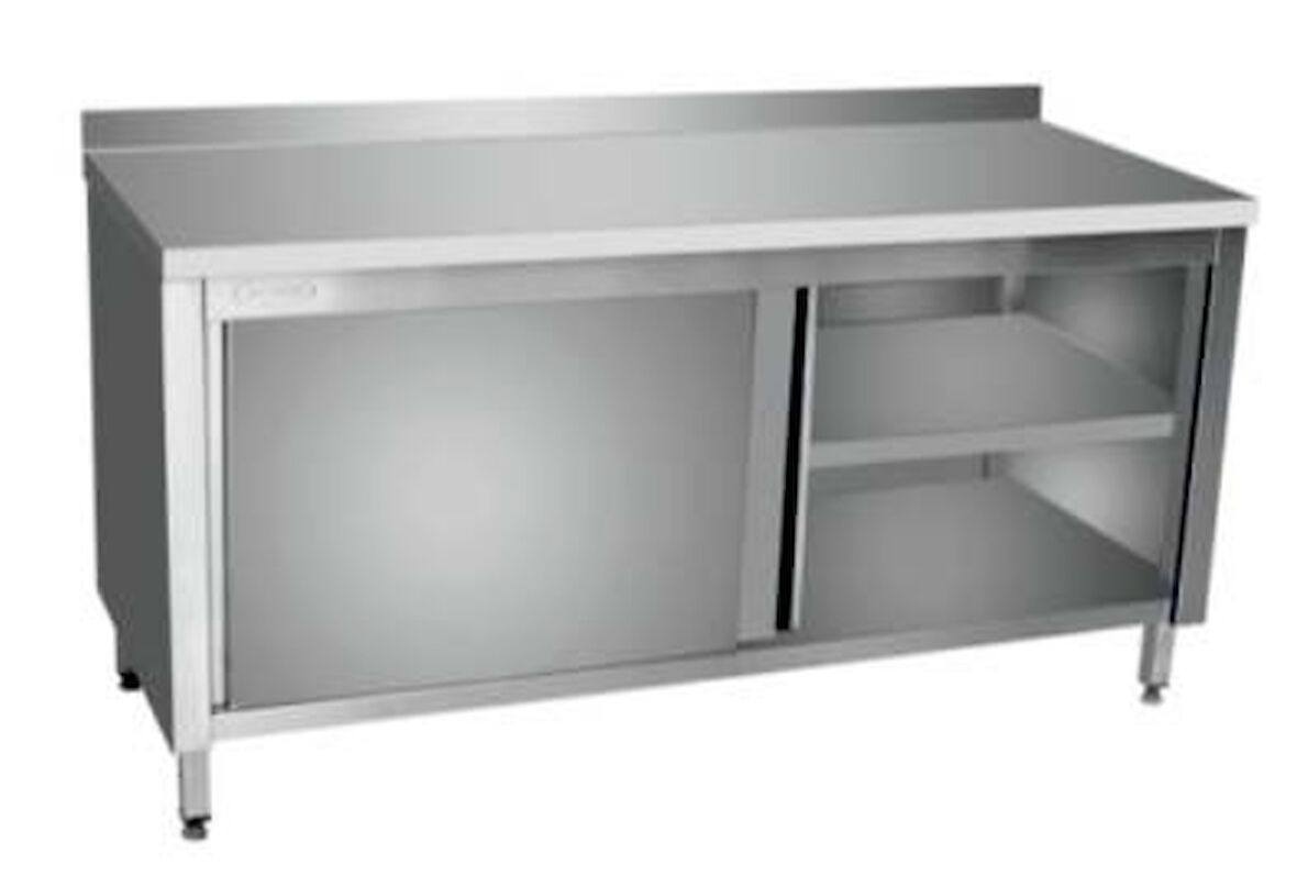 Pimak Dolaplı Çalışma Tezgahı – Ara Raflı 100 x 60 x 85 (cm)