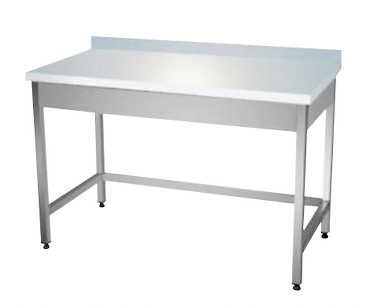 Pimak Polietilen Tablalı Tezgah - Taban Raflı 120 x 60 x 85 (cm)