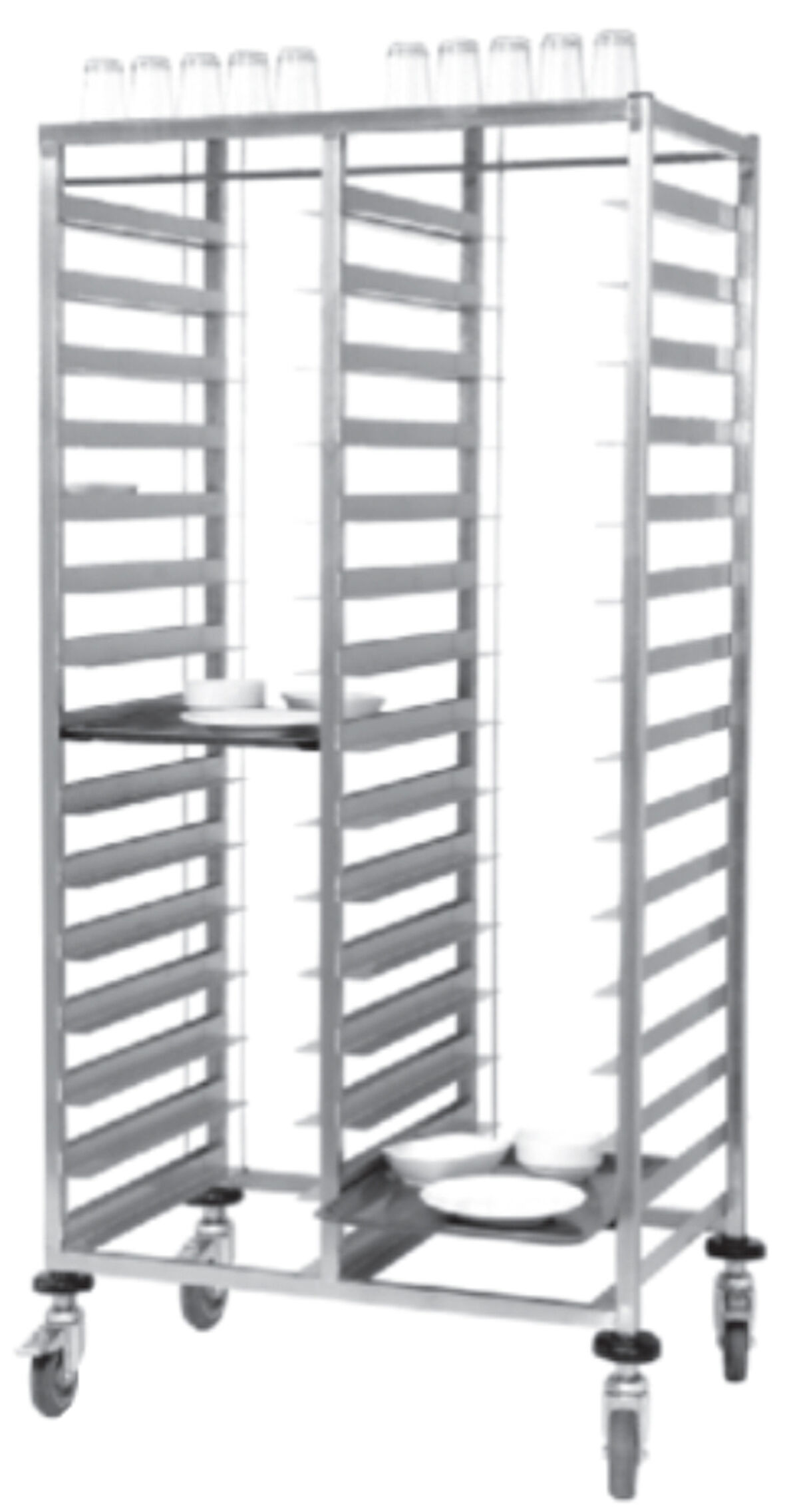 Pimak Mutfak Bulaşık Arabası Tepsi Taşıma 58 x 66 x 172 (cm)  2 x 1