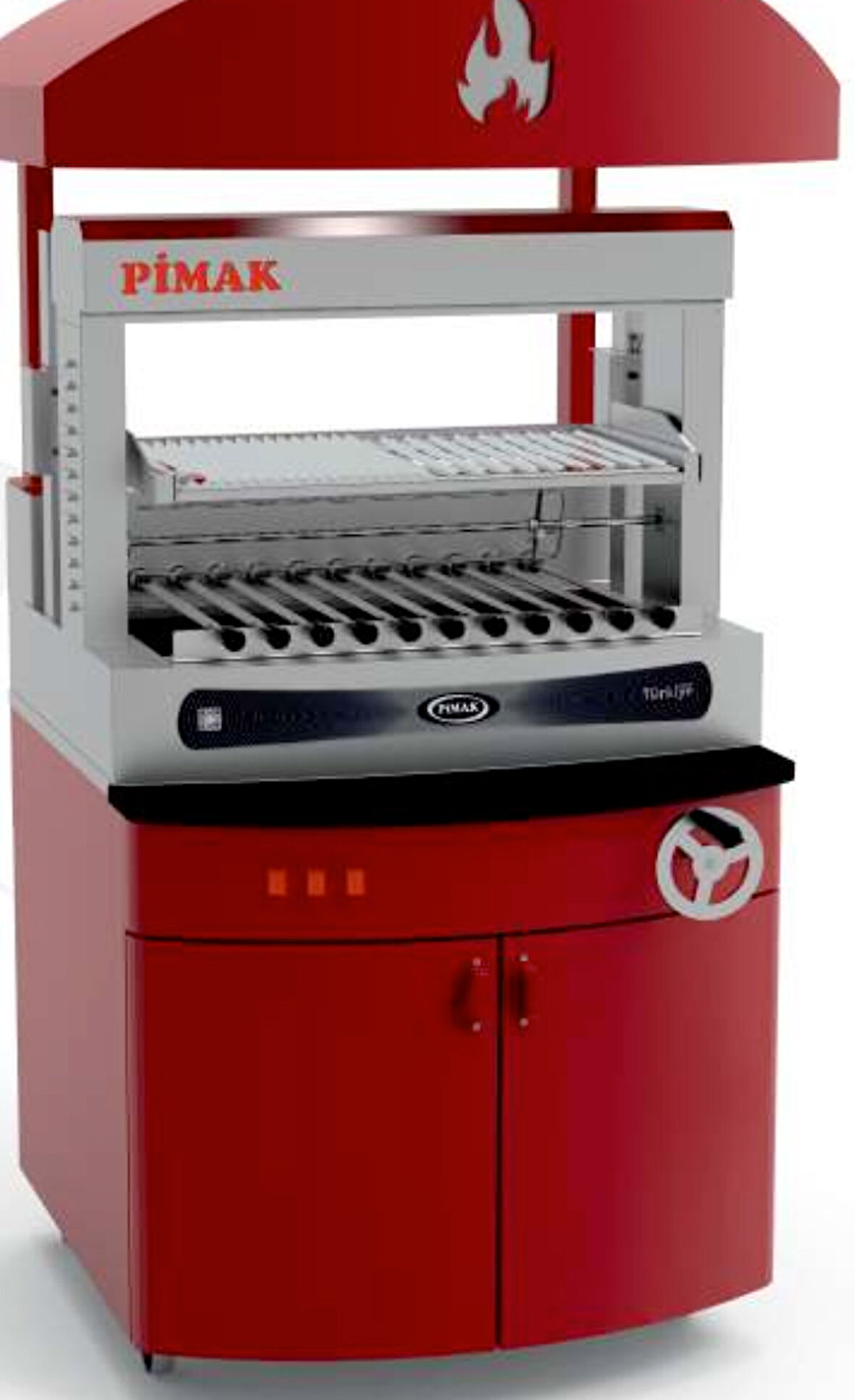 Pimak Elektrikli Asansörlü Izgara 11 + 1 Şiş 108 x 106 x 215 (cm)