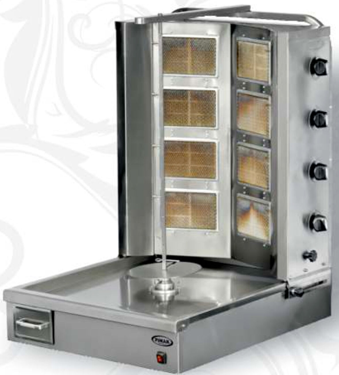 Pimak Doğalgazlı Alt Motorlu Döner Makinası 5 + 5 Gözlü