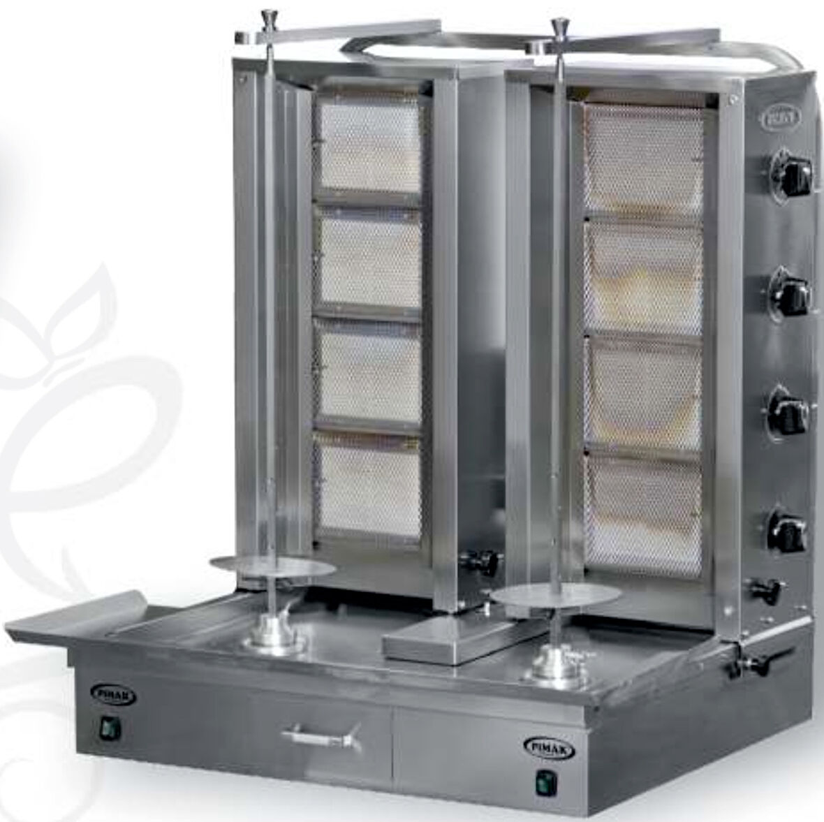 Pimak Doğalgazlı Alt Çiftli Motorlu Döner Makinası 4 + 4 Gözlü