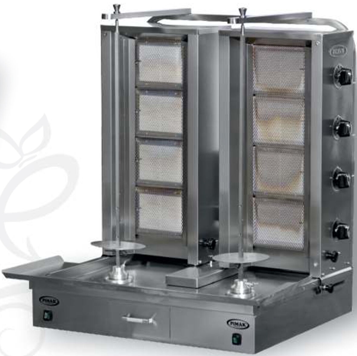 Pimak Tüplü Alt Çiftli Motorlu Döner Makinası 5 + 5 Gözlü