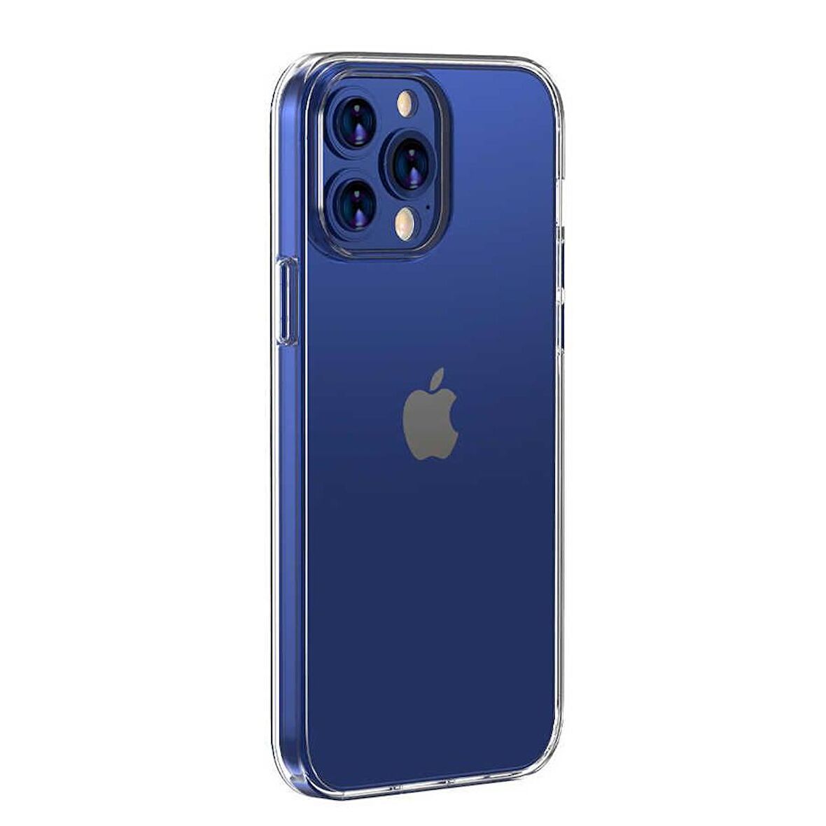 Gpack Apple iPhone 15 Pro Max Kılıf Droga Sert Pürüzsüz Şeffaf Cam Kapak