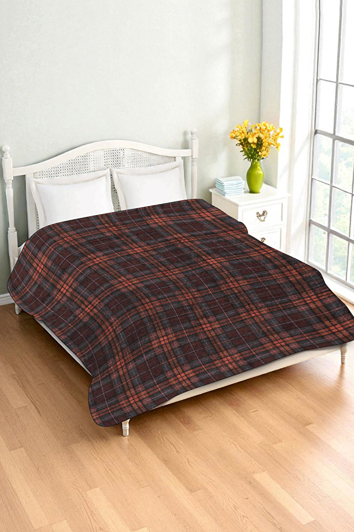 Lüks Çift Kişilik Bambu Battaniye Yumuşacık  ve Şık Tasarım (200X220 cm) BBT0006