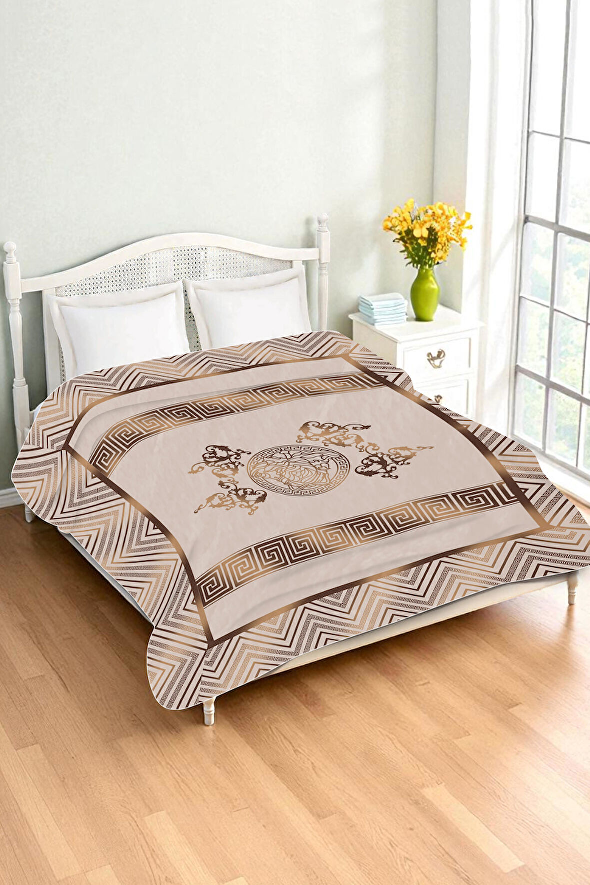 Lüks Çift Kişilik Bambu Battaniye Yumuşacık  ve Şık Tasarım (200X220 cm) BBT0009