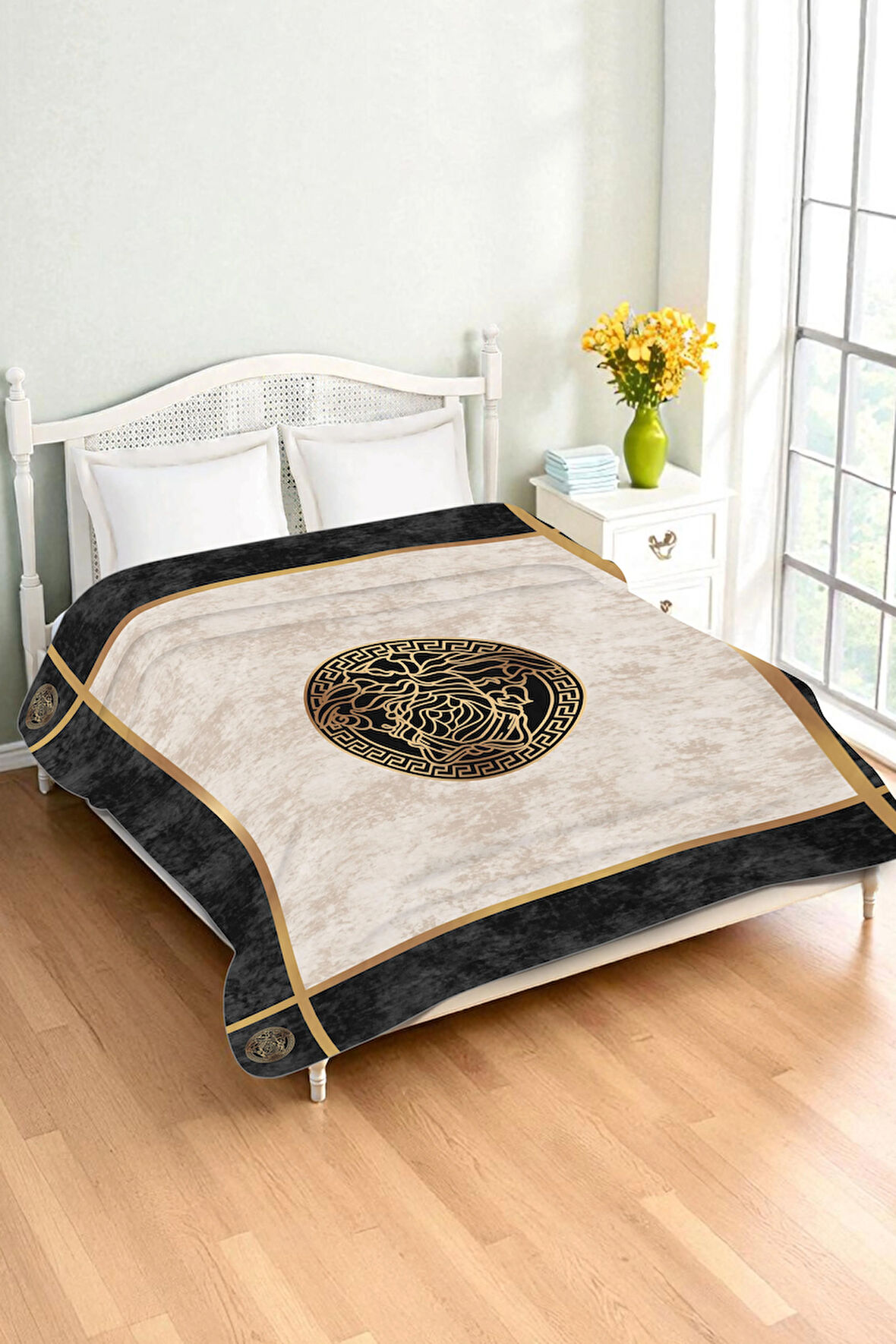 Lüks Çift Kişilik Bambu Battaniye Yumuşacık  ve Şık Tasarım (200X220 cm) BBT0012