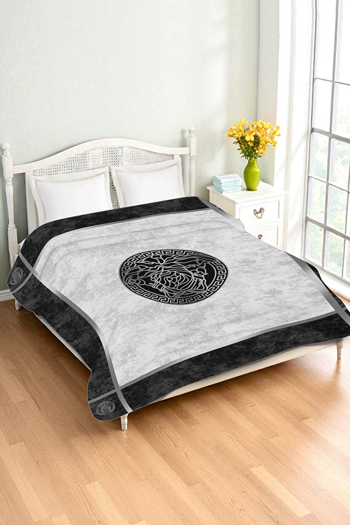 Lüks Çift Kişilik Bambu Battaniye Yumuşacık  ve Şık Tasarım (200X220 cm) BBT0013