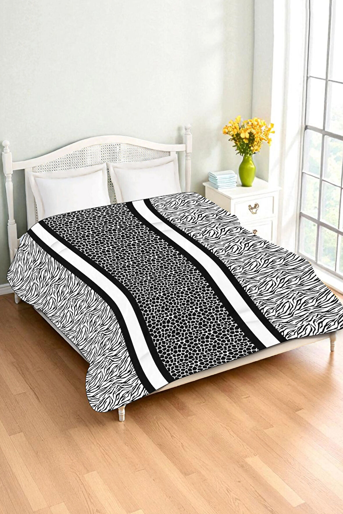 Lüks Çift Kişilik Bambu Battaniye Yumuşacık  ve Şık Tasarım (200X220 cm) BBT0019