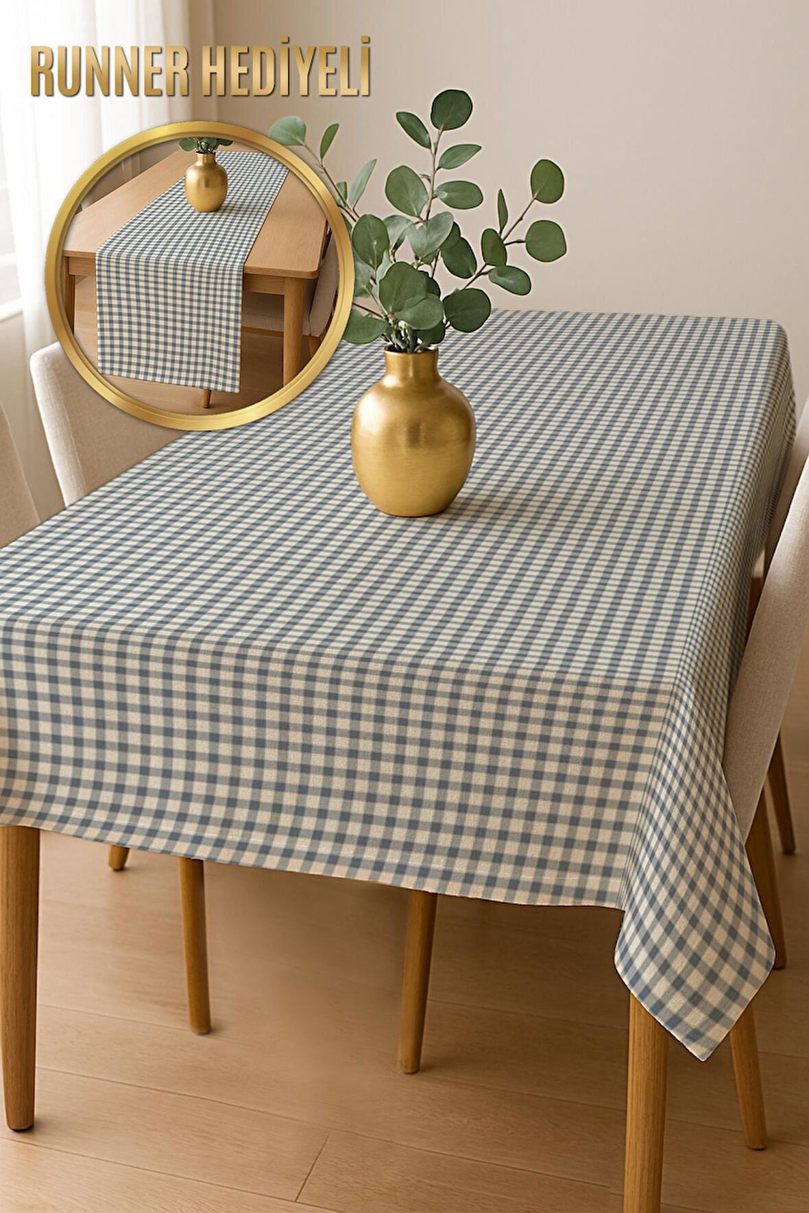 Şık Dokulu Leke Tutmaz Masa Örtüsü MSRT017