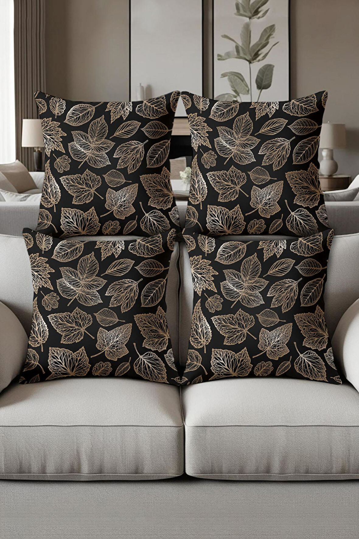 Dijital Baskılı Yumuşak Dokulu 4’lü Kırlent Kılıfı Takımı (43x43 cm) KRL0007