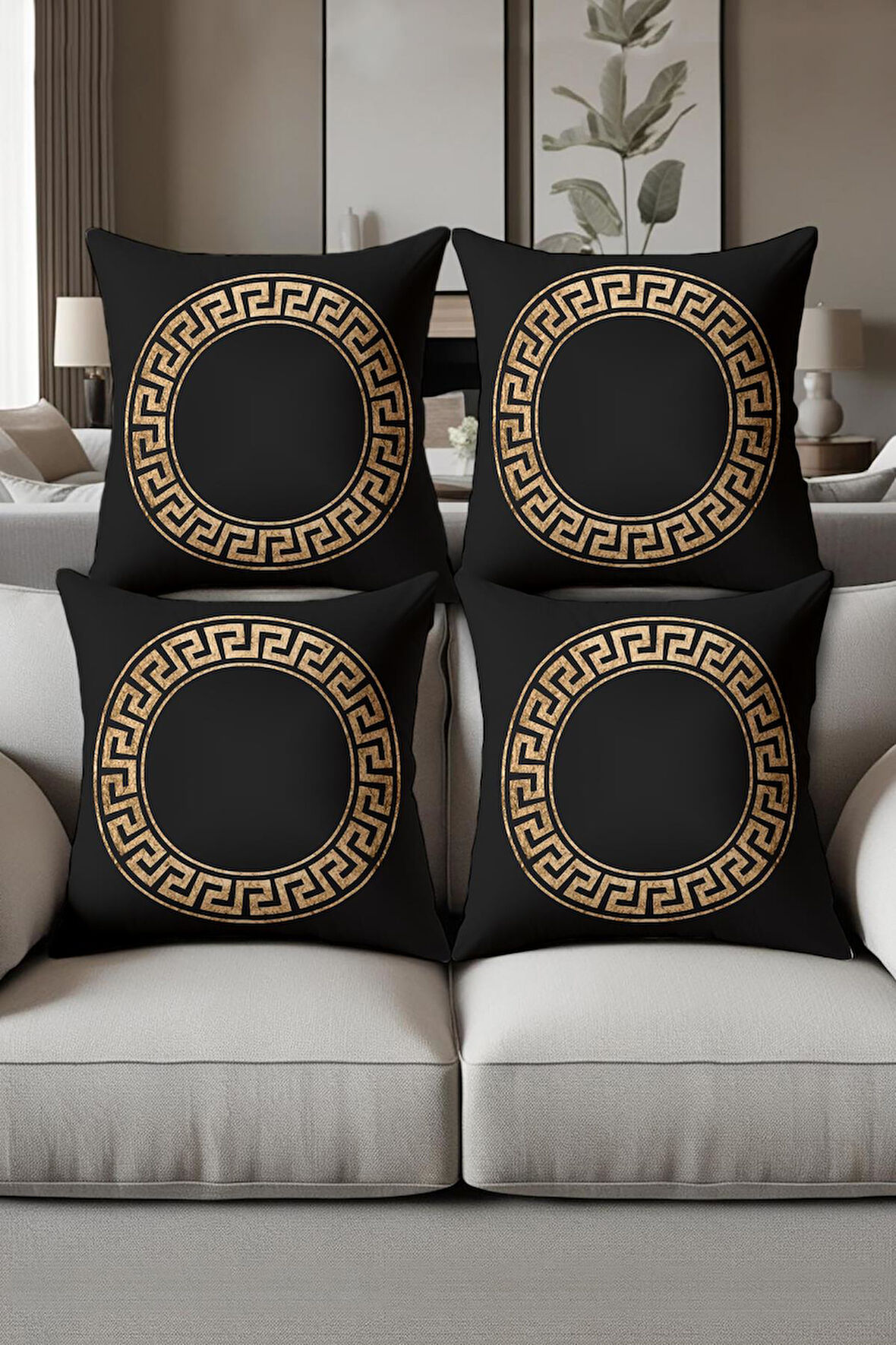 Dijital Baskılı Yumuşak Dokulu 4’lü Kırlent Kılıfı Takımı (43x43 cm) KRL0010