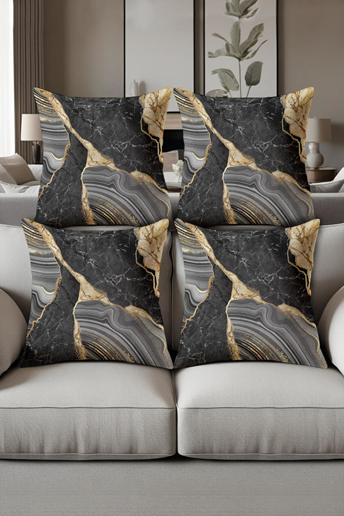 Dijital Baskılı Yumuşak Dokulu 4’lü Kırlent Kılıfı Takımı (43x43 cm) KRL0014