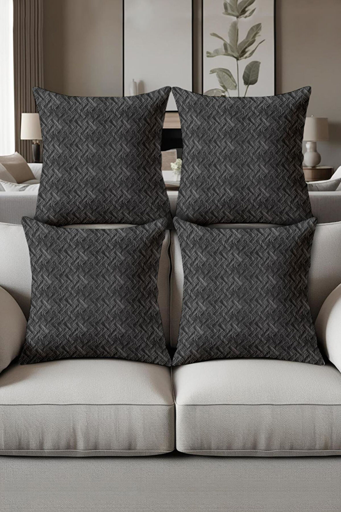 Dijital Baskılı Yumuşak Dokulu 4’lü Kırlent Kılıfı Takımı (43x43 cm) KRL0016