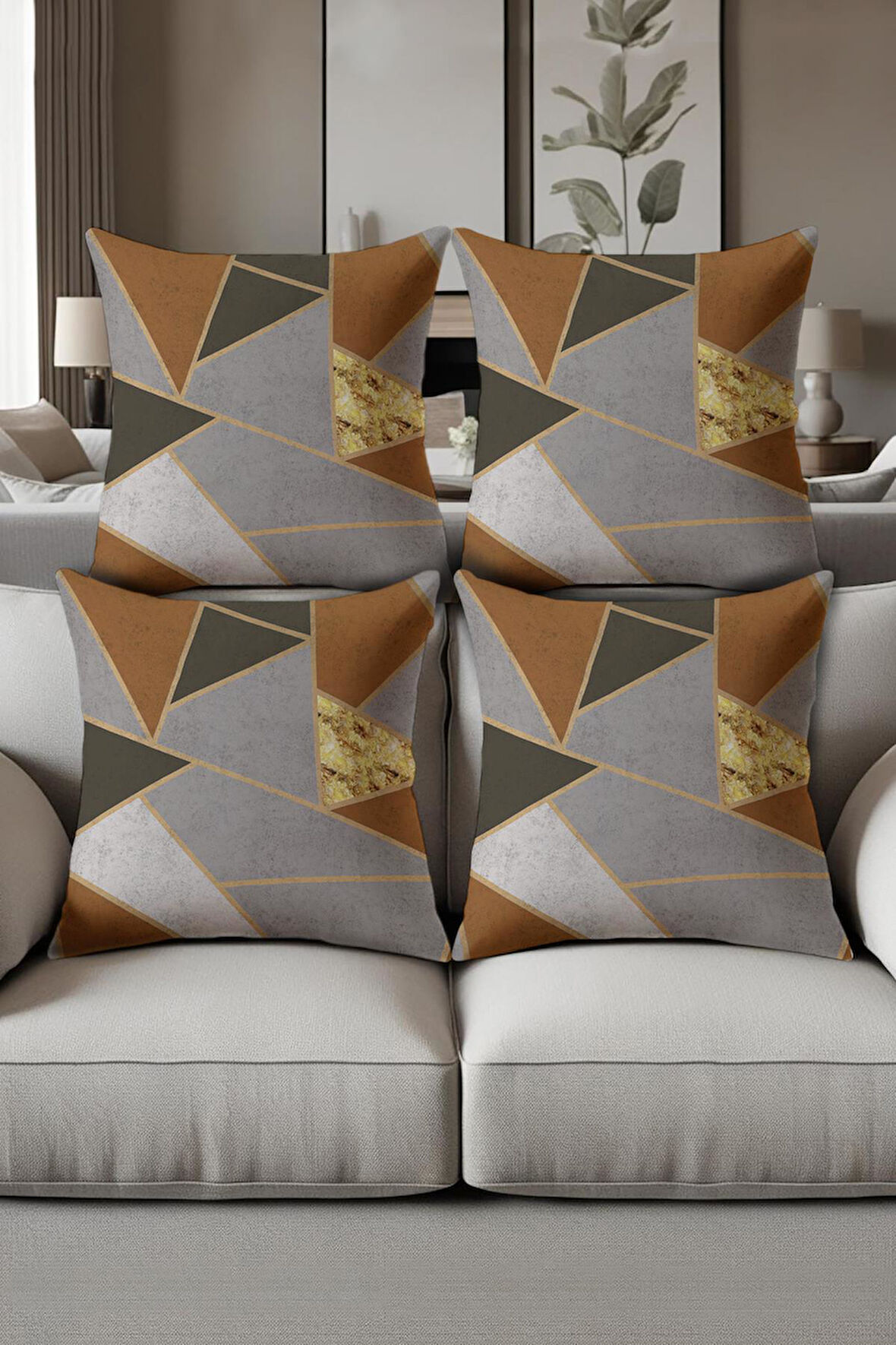 Dijital Baskılı Yumuşak Dokulu 4’lü Kırlent Kılıfı Takımı (43x43 cm) KRL0018