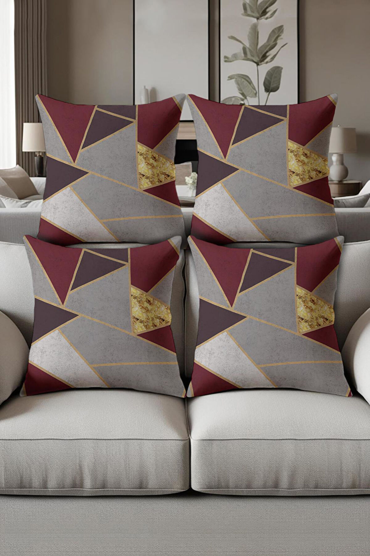 Dijital Baskılı Yumuşak Dokulu 4’lü Kırlent Kılıfı Takımı (43x43 cm) KRL0019