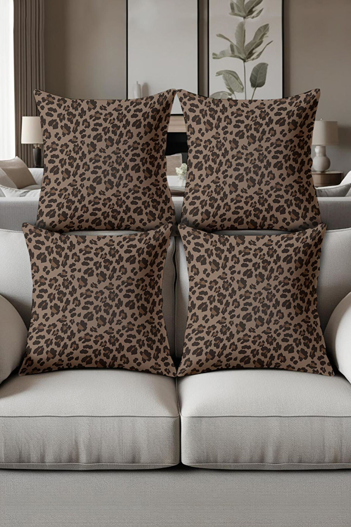 Dijital Baskılı Yumuşak Dokulu 4’lü Kırlent Kılıfı Takımı (43x43 cm) KRL0022