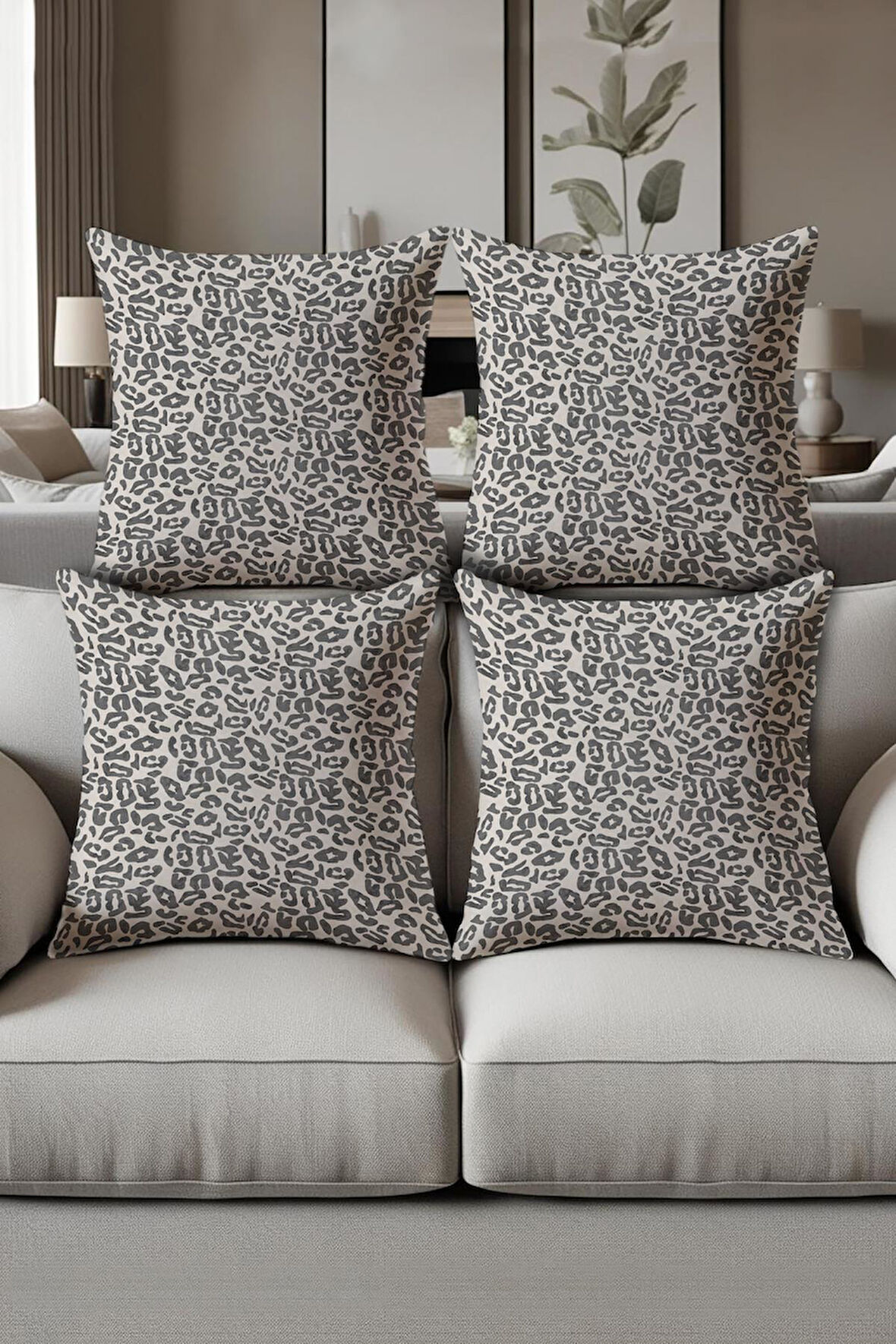 Dijital Baskılı Yumuşak Dokulu 4’lü Kırlent Kılıfı Takımı (43x43 cm) KRL0023