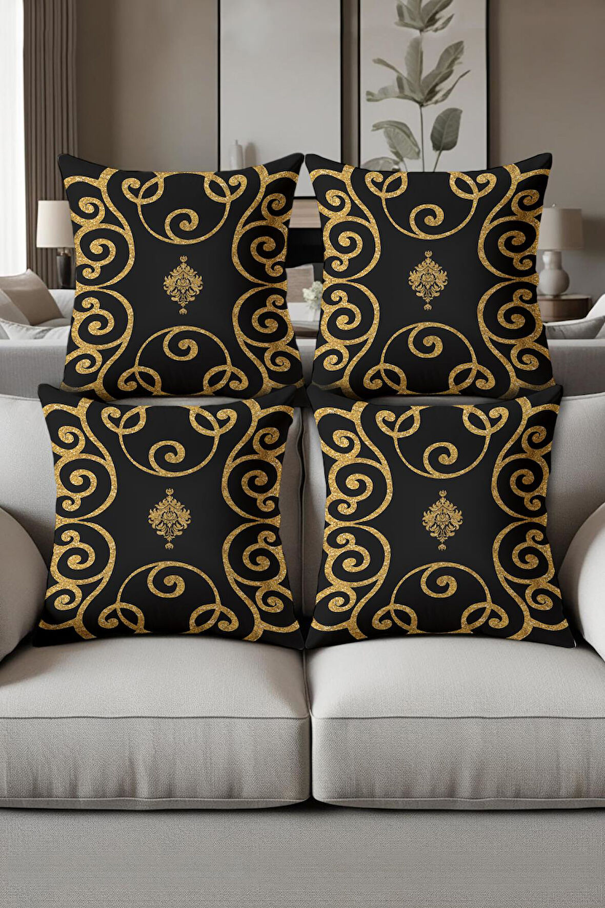 Dijital Baskılı Yumuşak Dokulu 4’lü Kırlent Kılıfı Takımı (43x43 cm) KRL0028