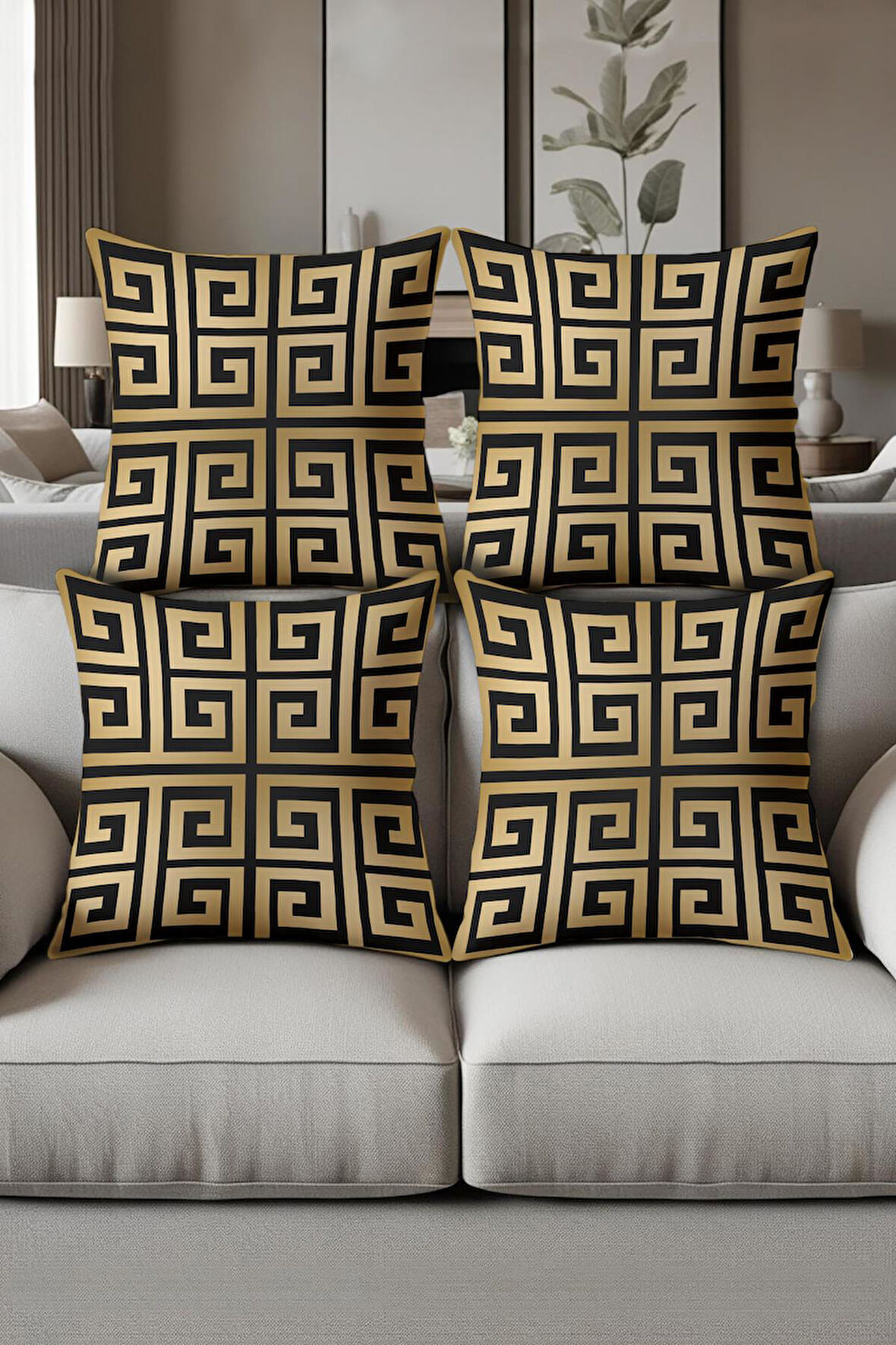 Dijital Baskılı Yumuşak Dokulu 4’lü Kırlent Kılıfı Takımı (43x43 cm) KRL0031