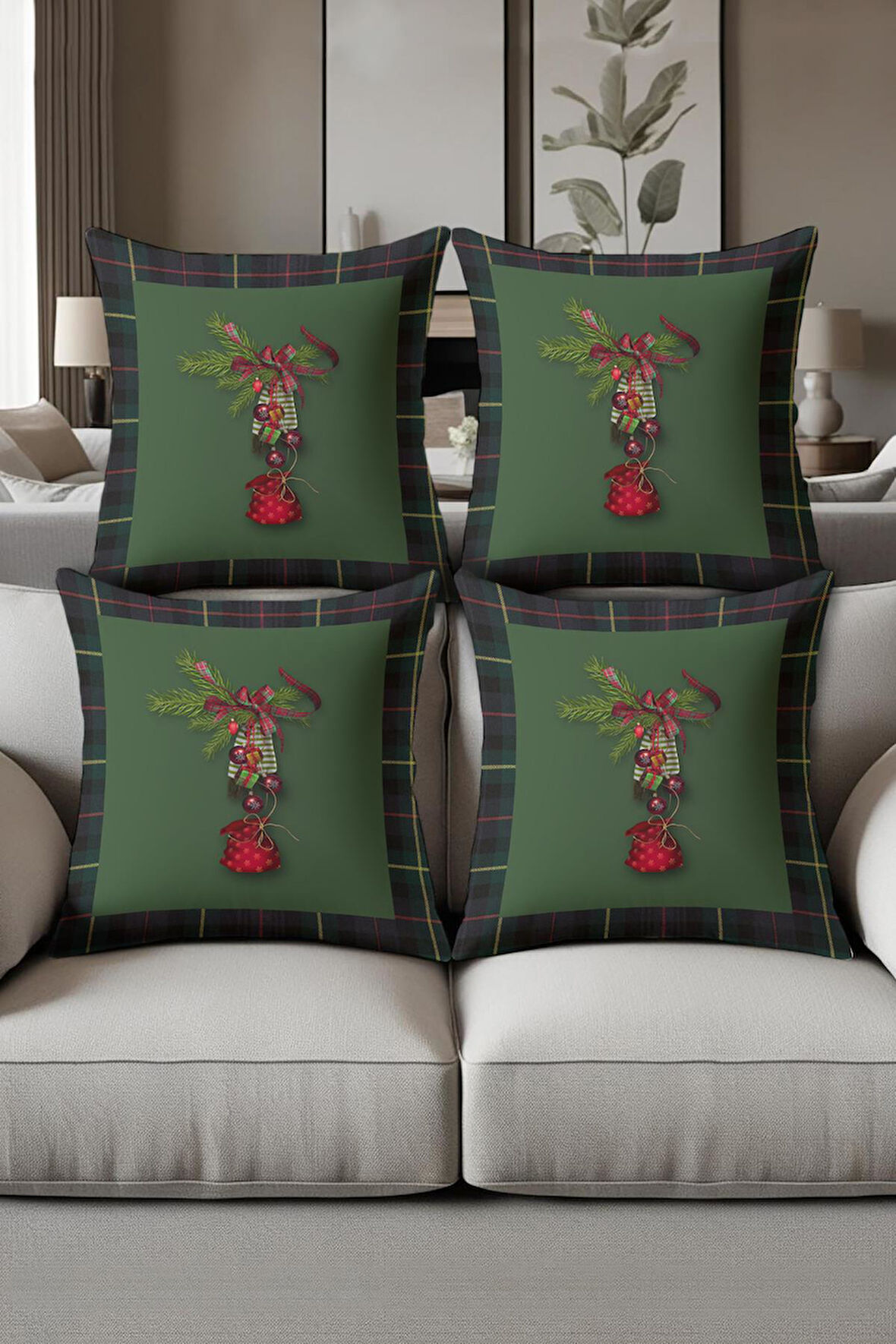 Dijital Baskılı Yumuşak Dokulu 4’lü Kırlent Kılıfı Takımı (43x43 cm) KRL0041