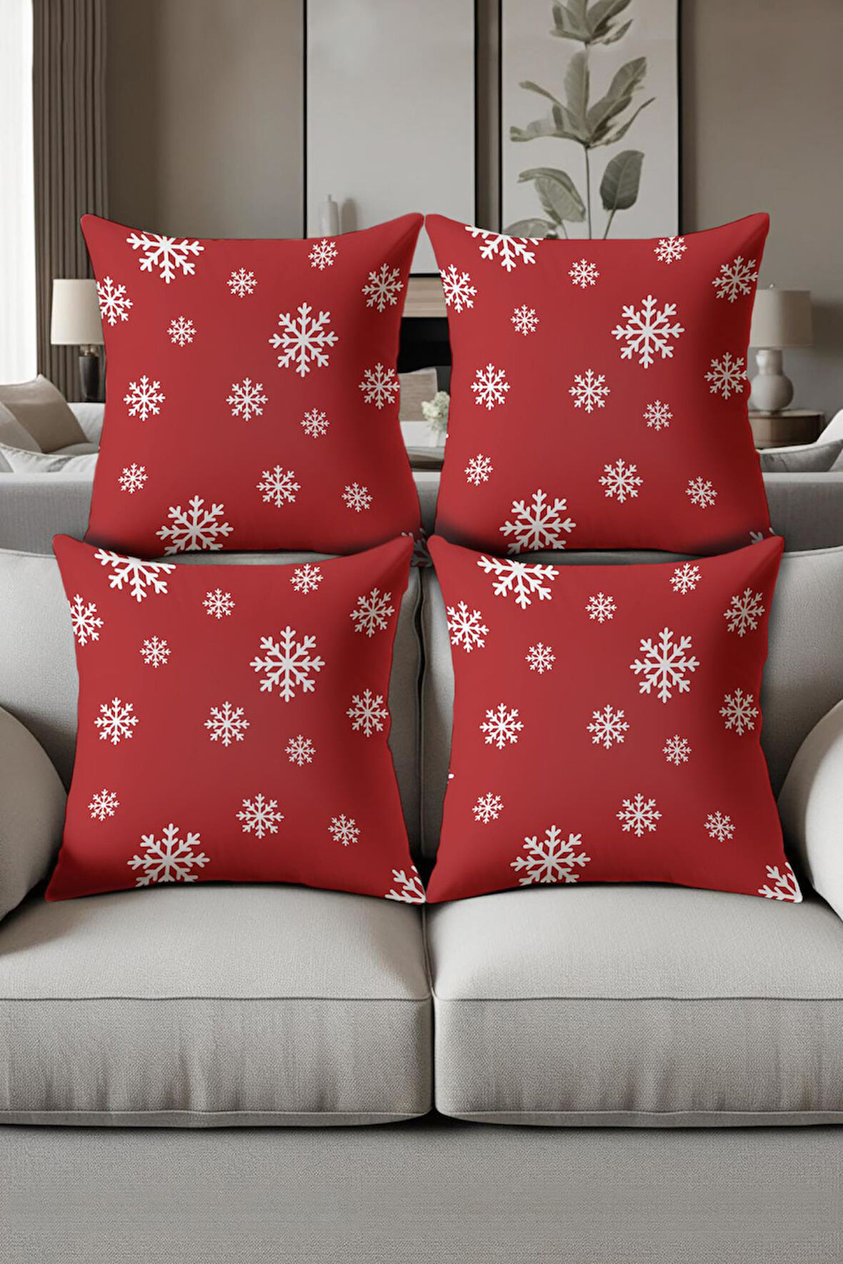 Dijital Baskılı Yumuşak Dokulu 4’lü Kırlent Kılıfı Takımı (43x43 cm) KRL0049