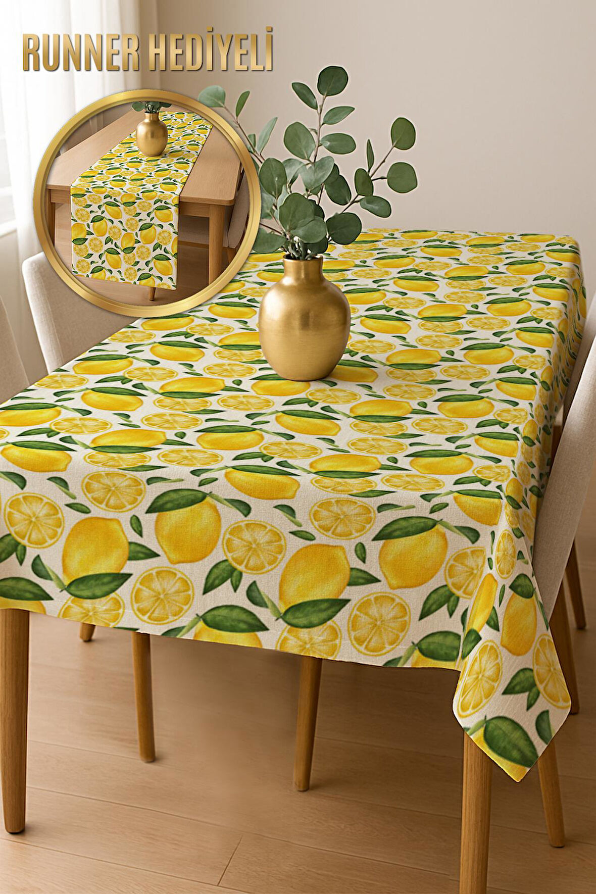 Şık Dokulu Leke Tutmaz Masa Örtüsü MSRT008