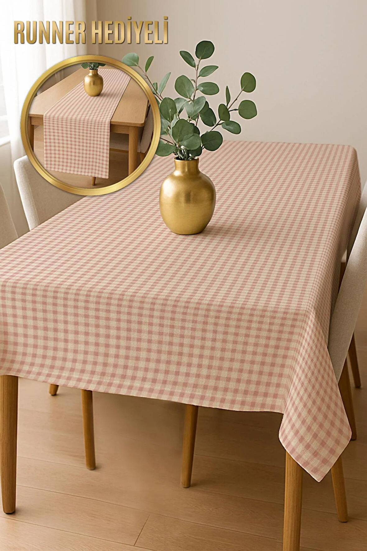 Şık Dokulu Leke Tutmaz Masa Örtüsü MSRT014