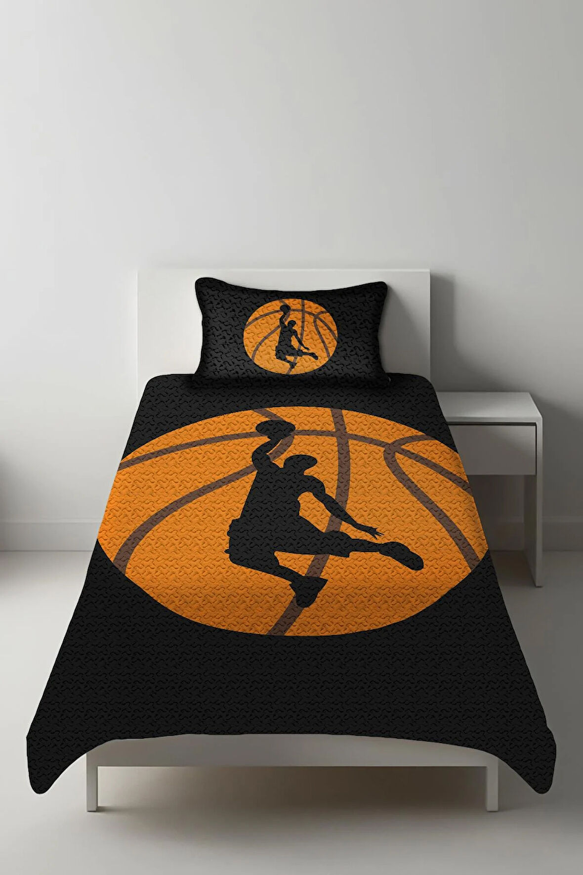 Parlak Kadife Kumaş Tek Kişilik Çocuk Yatak Örtüsü Seti (2 Parça) TKY0014