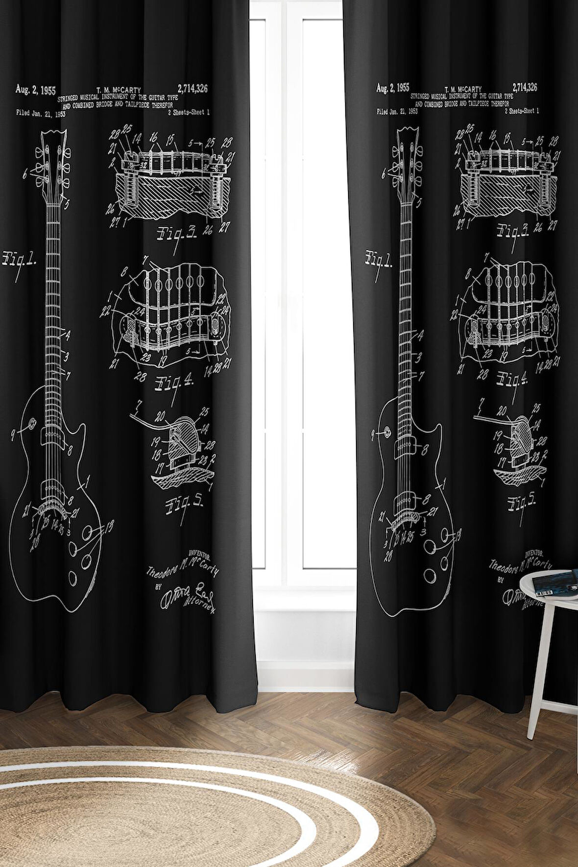 Parlak Saten Mikro Kumaş Çift Kanat Fon Perde Takımı PRD0020