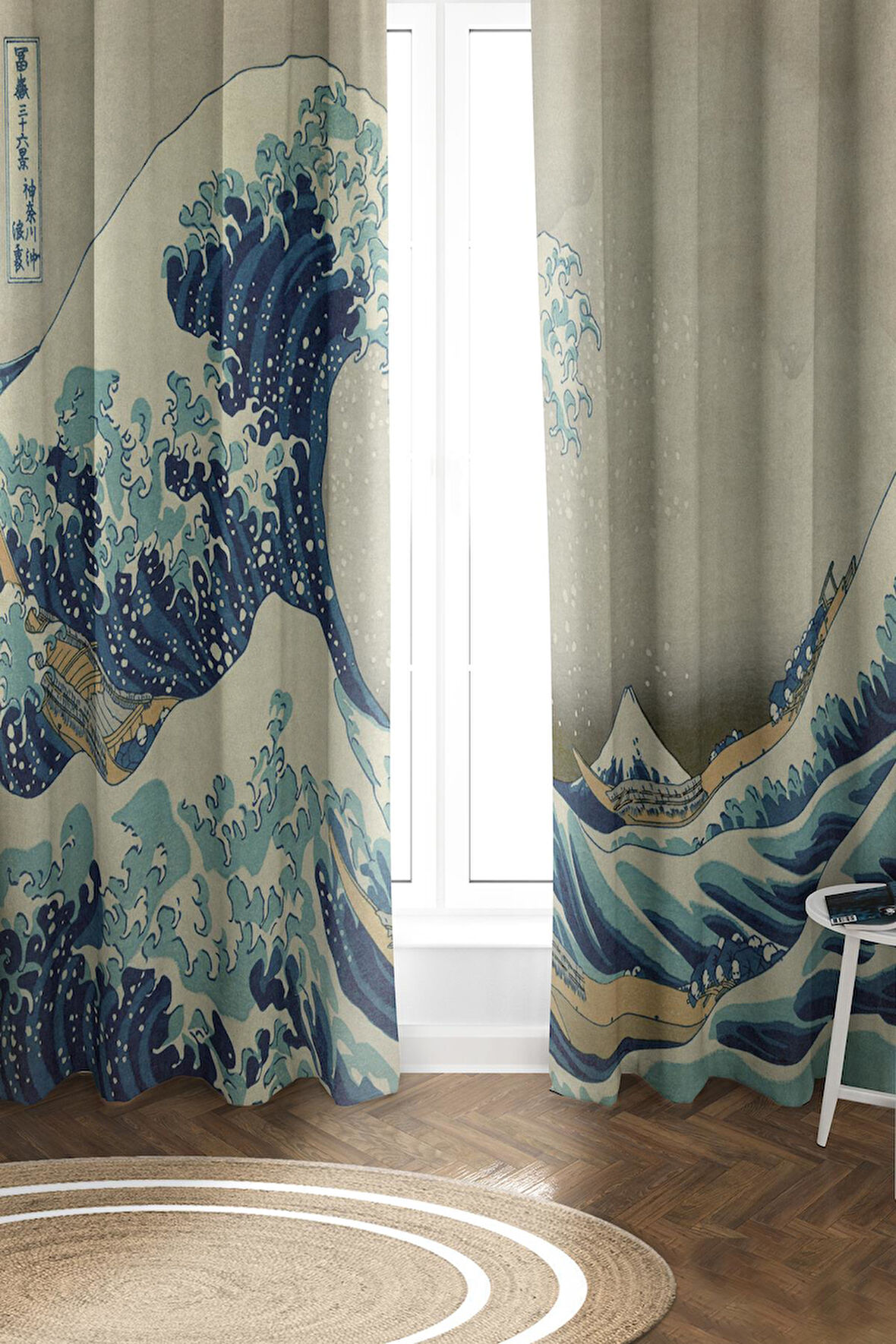 Parlak Saten Mikro Kumaş Çift Kanat Fon Perde Takımı PRD0023