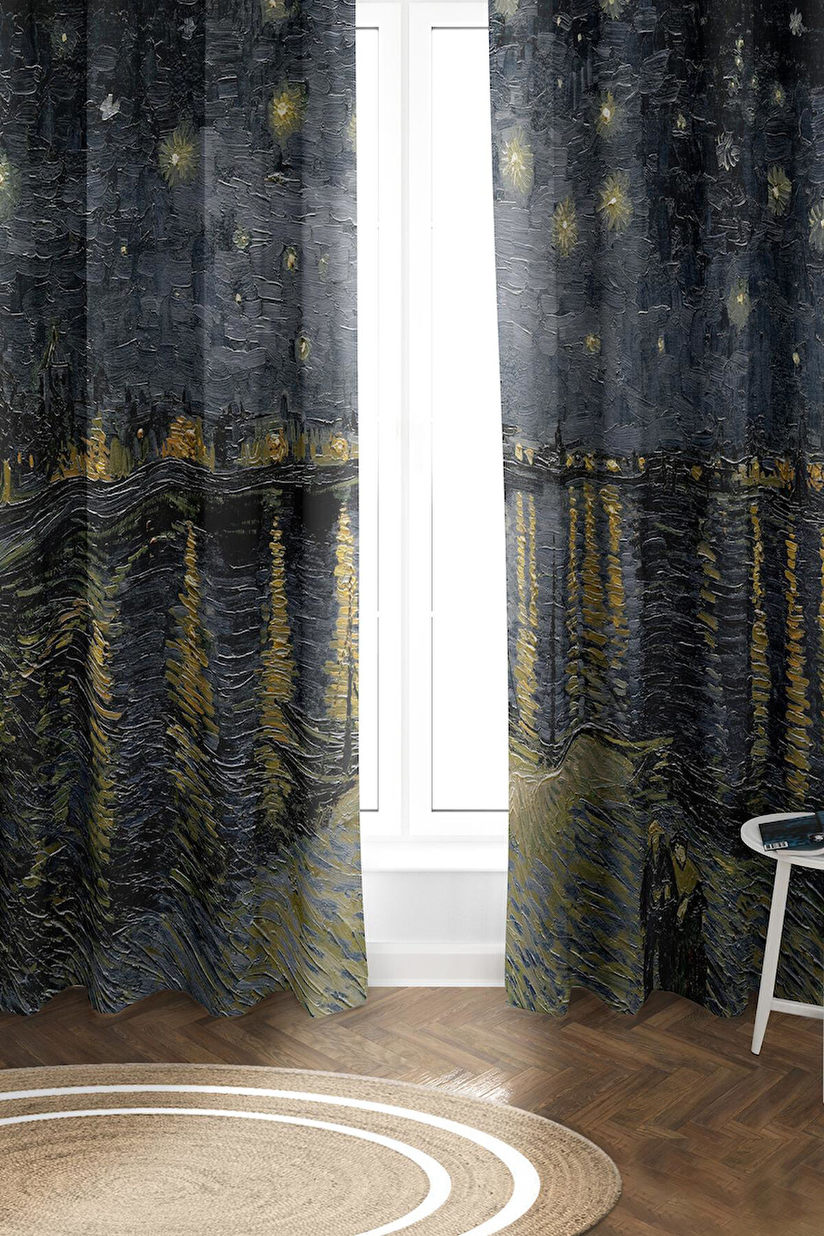 Parlak Saten Mikro Kumaş Çift Kanat Fon Perde Takımı PRD0027